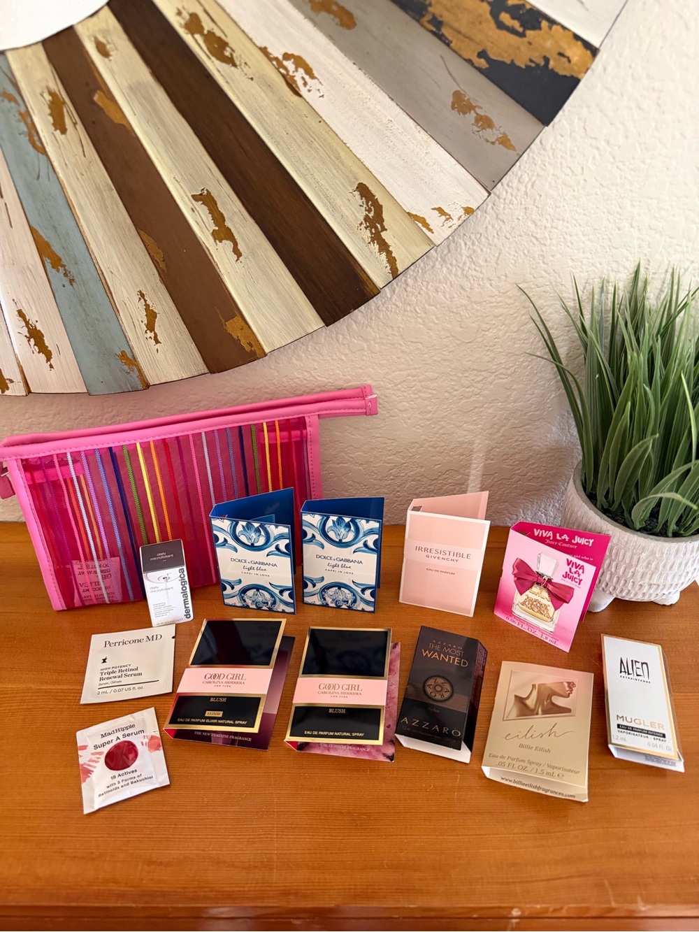 Luxury Fragrance & Skincare Sample Bundle Dolce & Gabbana Givenchy Mugler + Bag